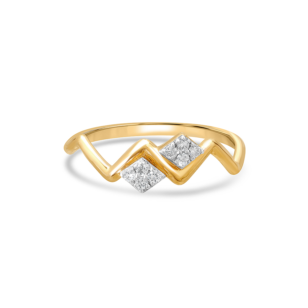 14KT Yellow Gold Icy Summit Diamond Ring,,hi-res image number null