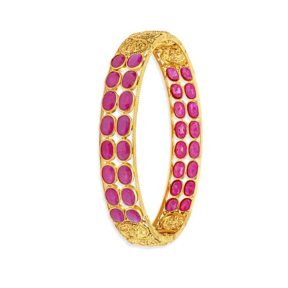 Alluring Ruby Gold Bangle,,hi-res image number null