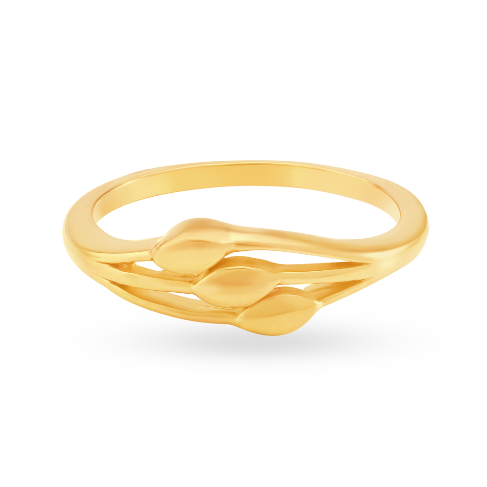 Slender Nature Inspired Gold Ring,,hi-res image number null