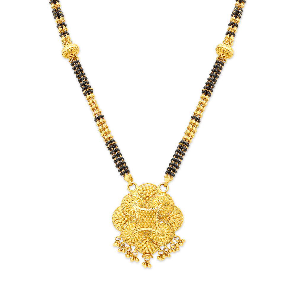 Elaborate Floral Mangalsutra,,hi-res image number null
