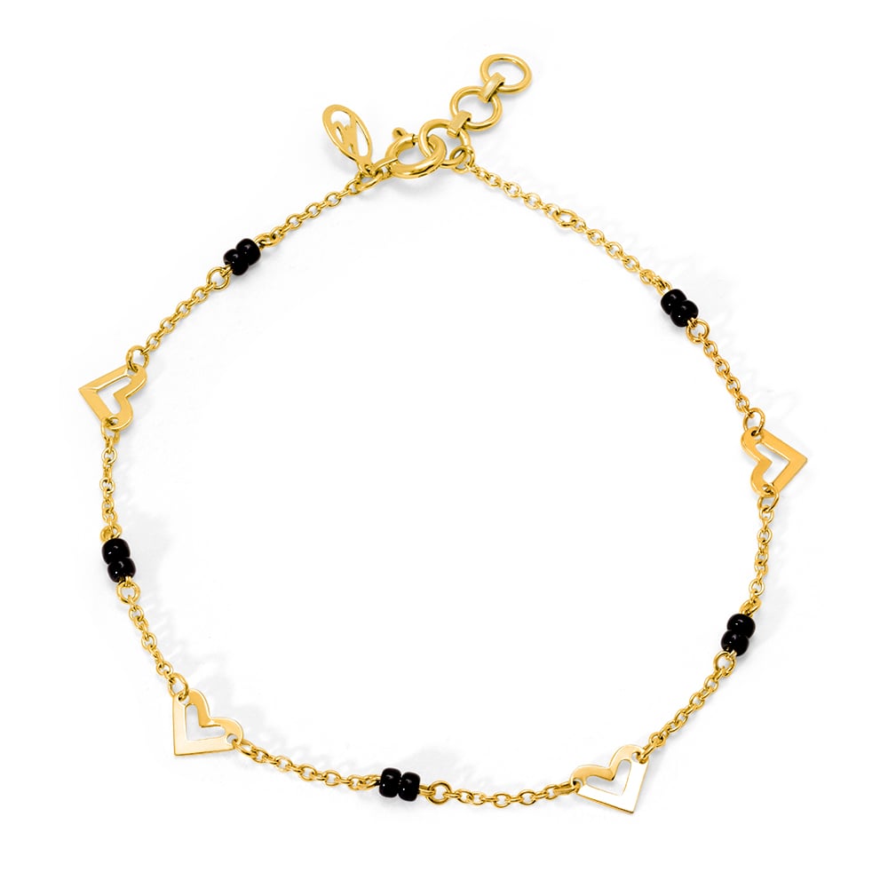Mia Sutra DIY with Heart Shape Motif Multiple Stacking Charm Bracelet,,hi-res image number null