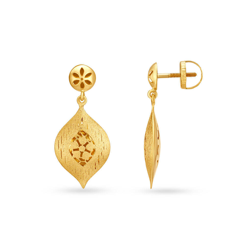 Contemporary Gold Drop Earrings,,hi-res image number null