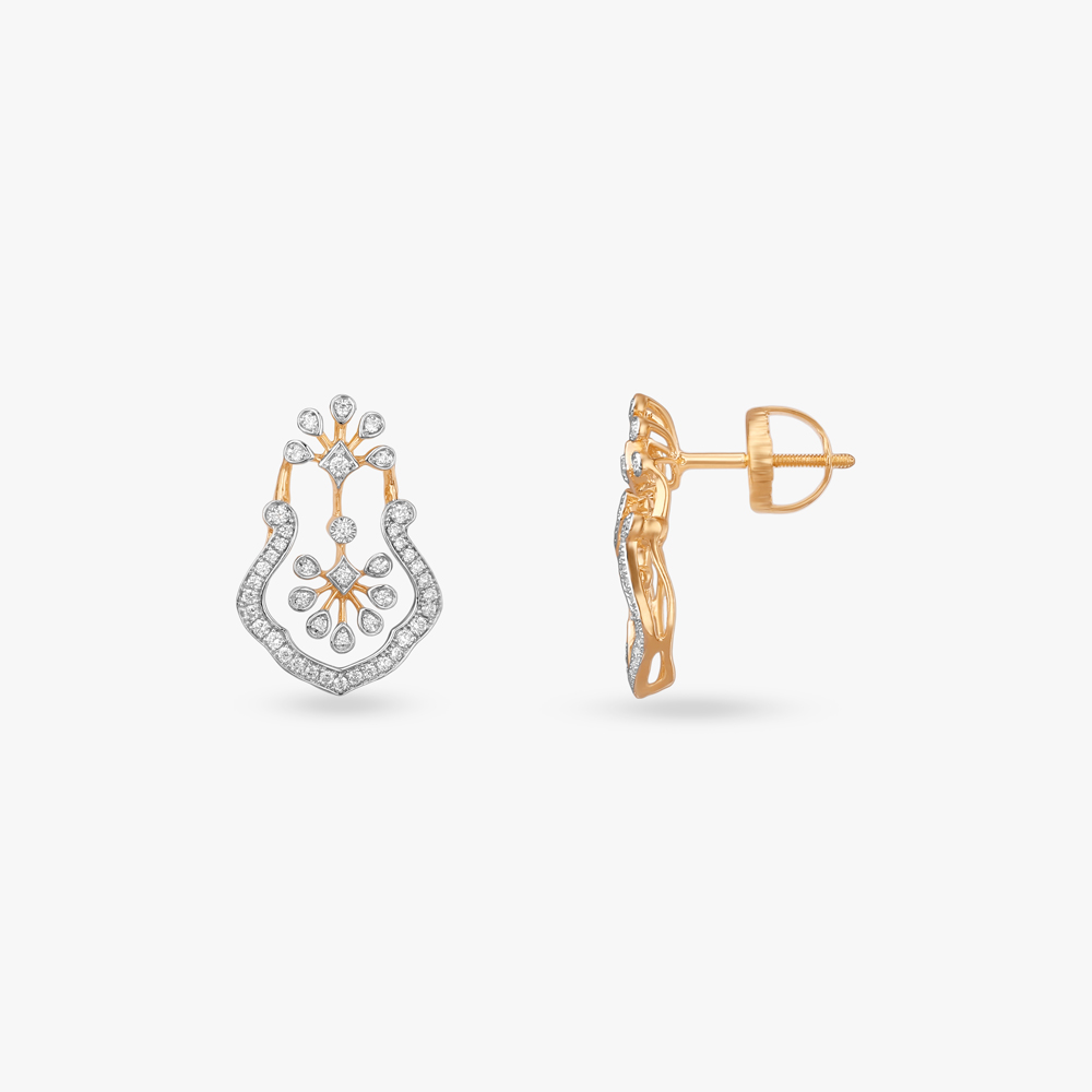 Timeless Petal Diamond Drop Earrings,,hi-res image number null
