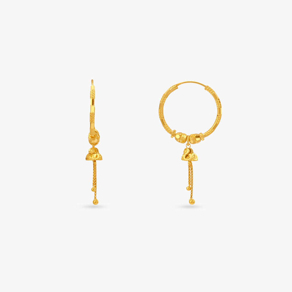 

Dancing Bells Gold Hoop Earrings
