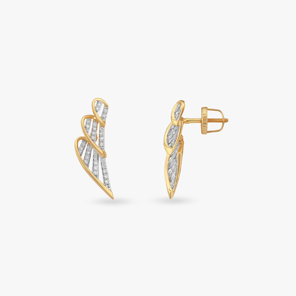 Winged Radiance Diamond Drop Earrings,,hi-res image number null