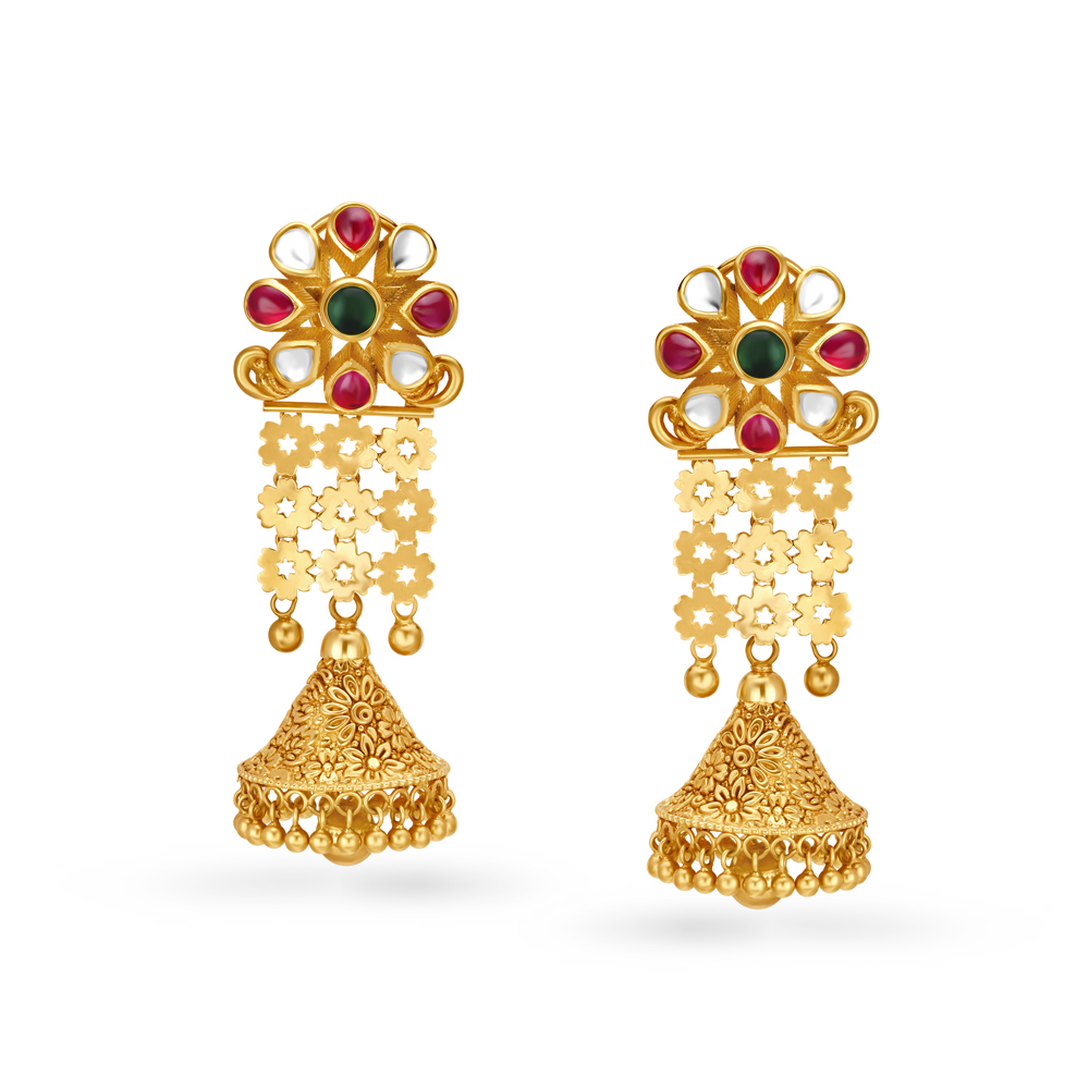 Alluring Gold Necklace Set Perfect for Any Bride,,hi-res image number null