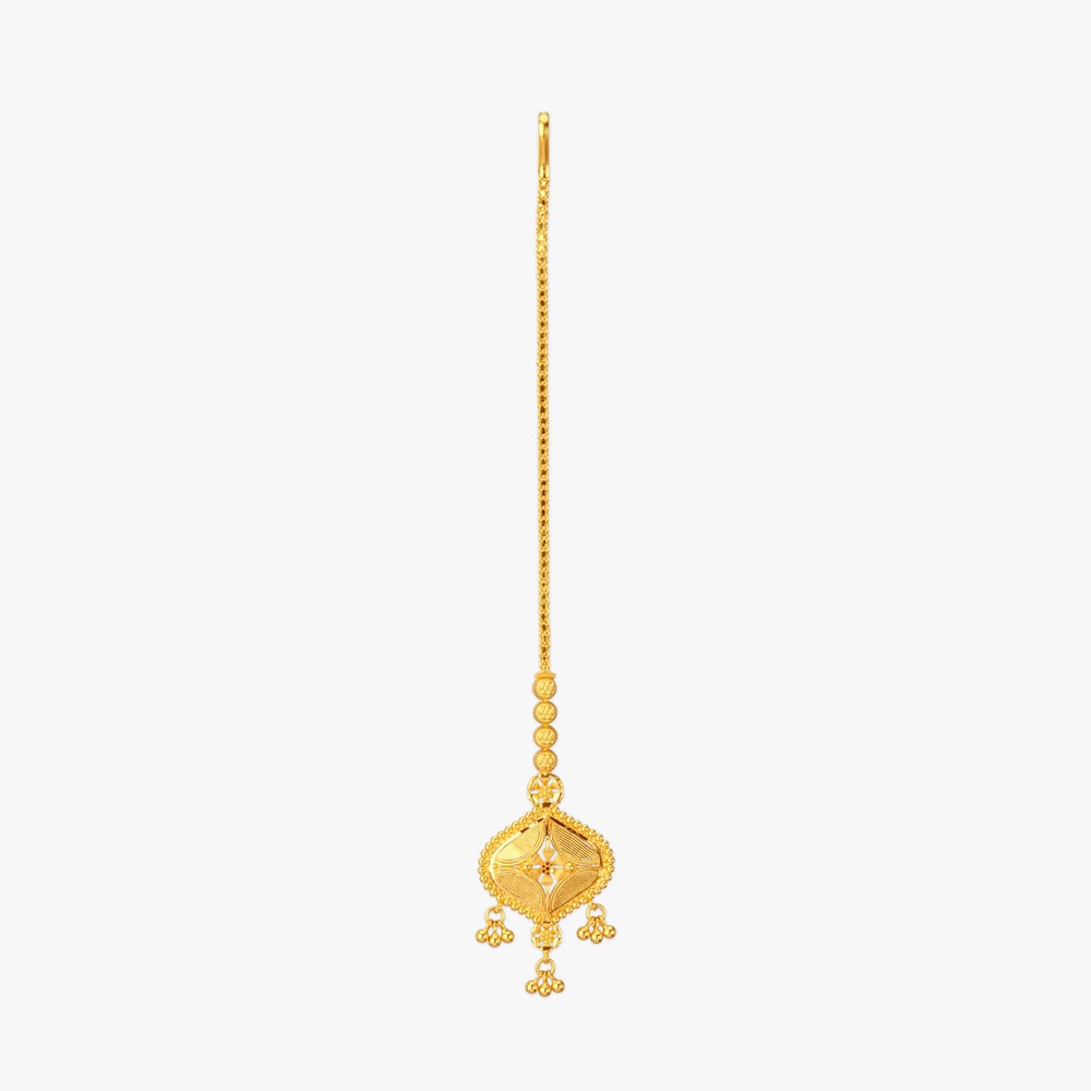 Artistic Finesse Gold Maang Tikka,,hi-res image number null