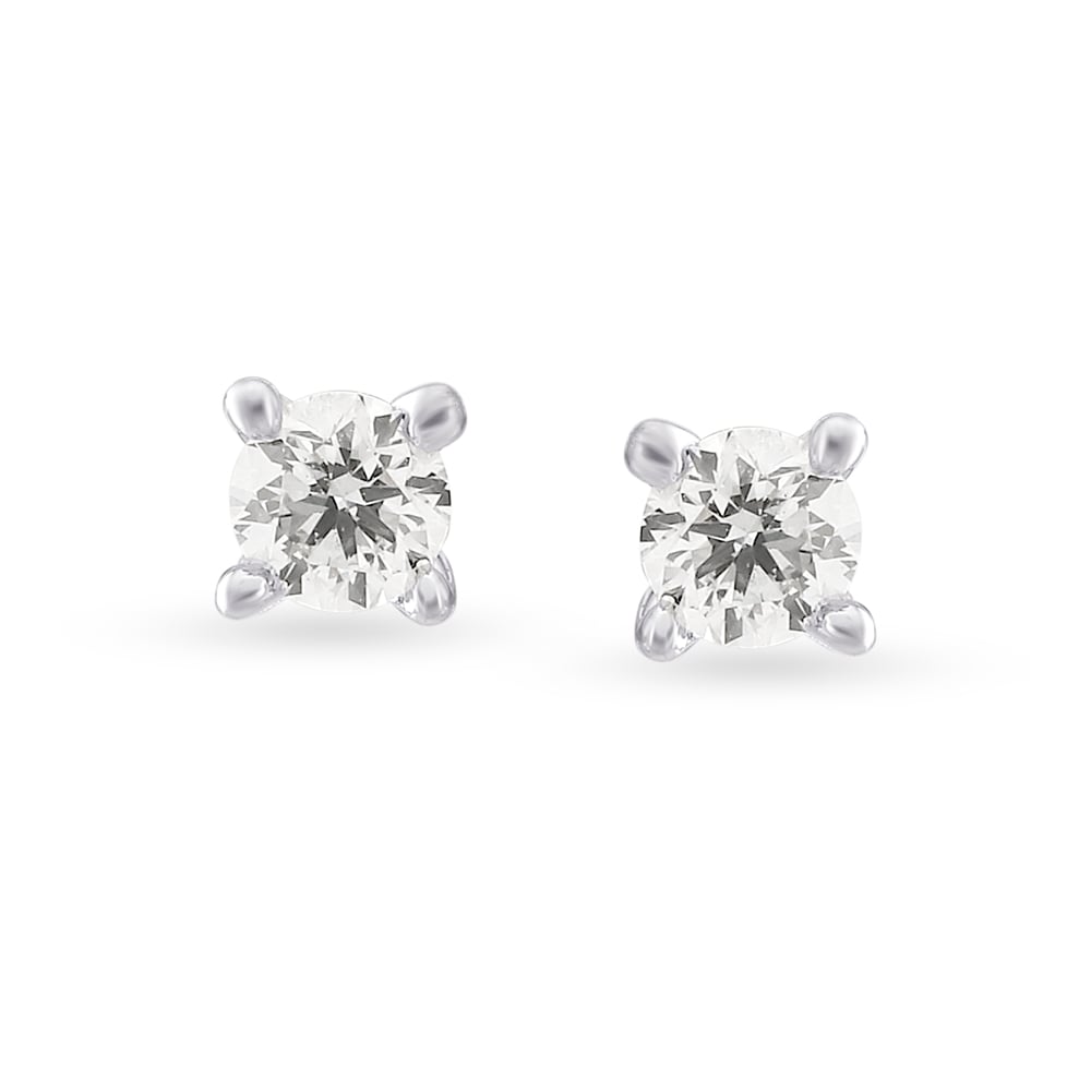 Peony Diamond Stud Earrings|Lightweight & Easy Studs| CaratLane