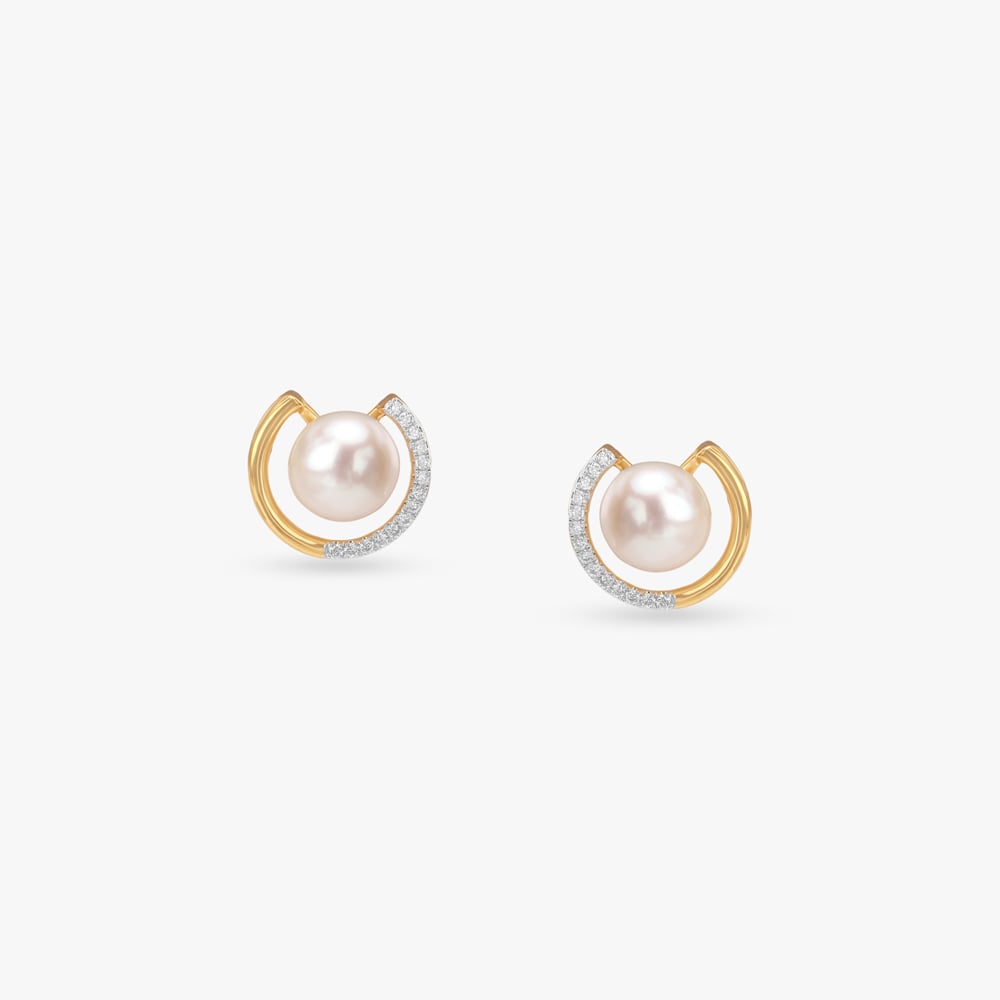 Orbital Grace Diamond Stud Earrings,,hi-res image number null