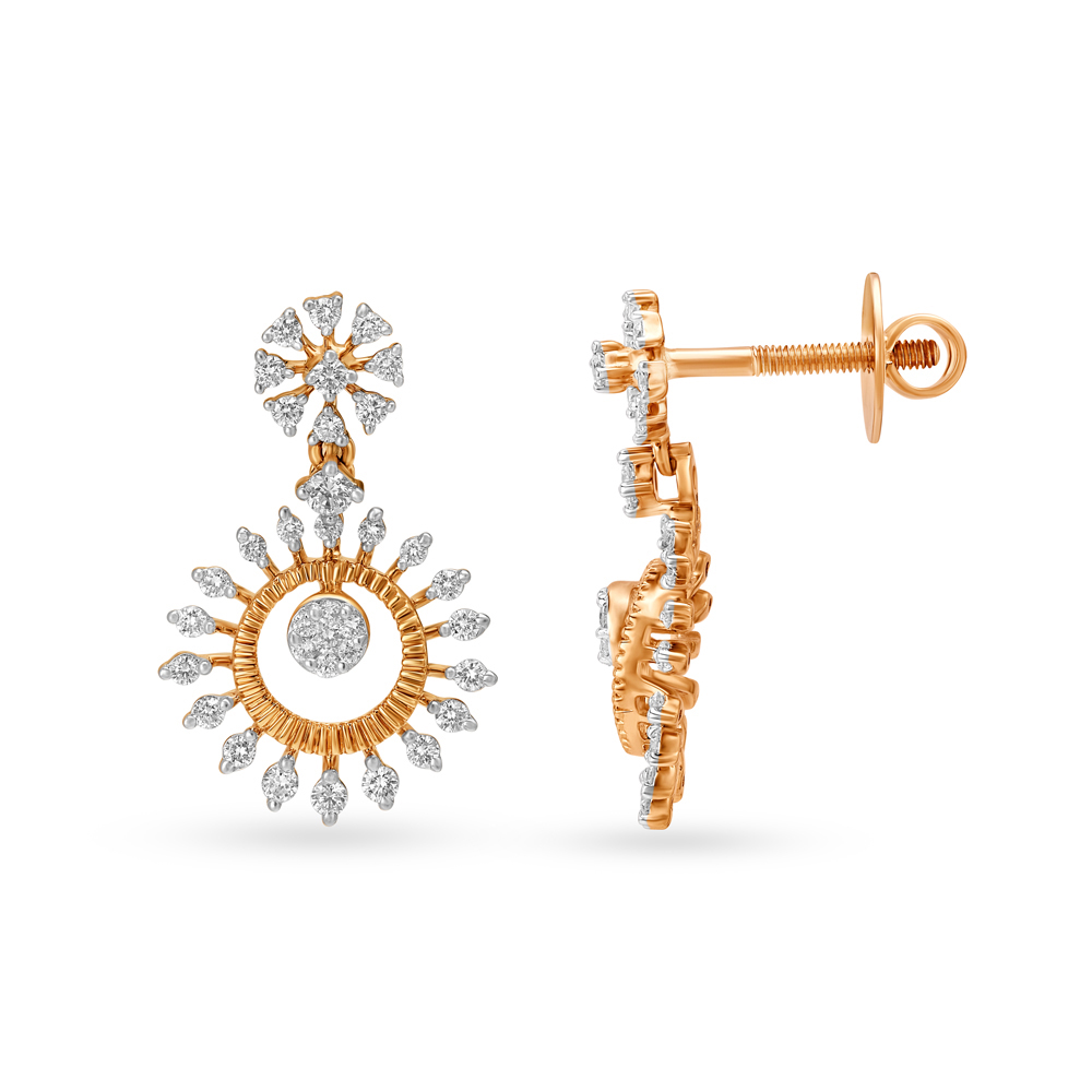 Divine Chand Bali Diamond Drop Earrings,,hi-res image number null