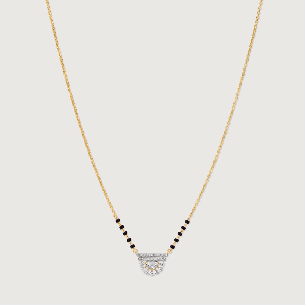 Sleek Tiered Diamond Mangalsutra,,hi-res image number null