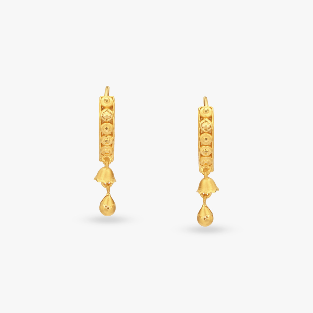 Heritage Delight Gold Hoop Earrings,,hi-res image number null