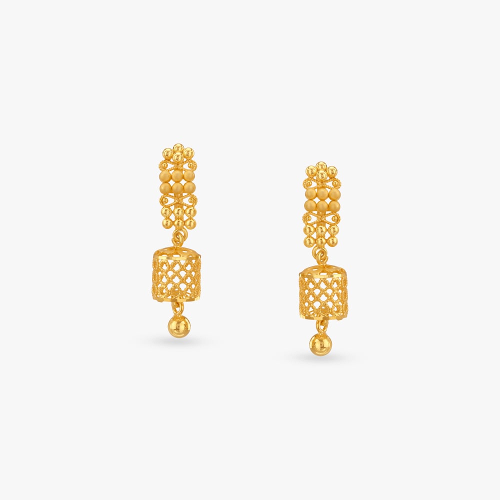 

Lantern Luxe Gold Jhumka Earrings