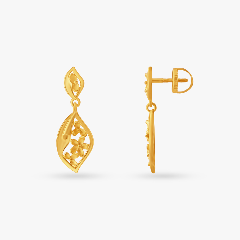 Distinct Elegance Floral Drop Earrings,,hi-res image number null