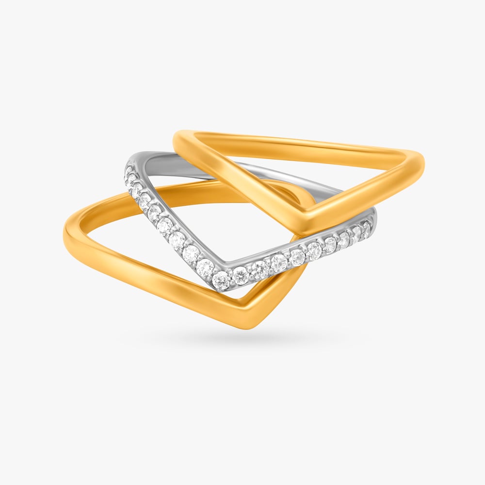 Buy Arc Linea Diamond Vanki Ring Online | CaratLane