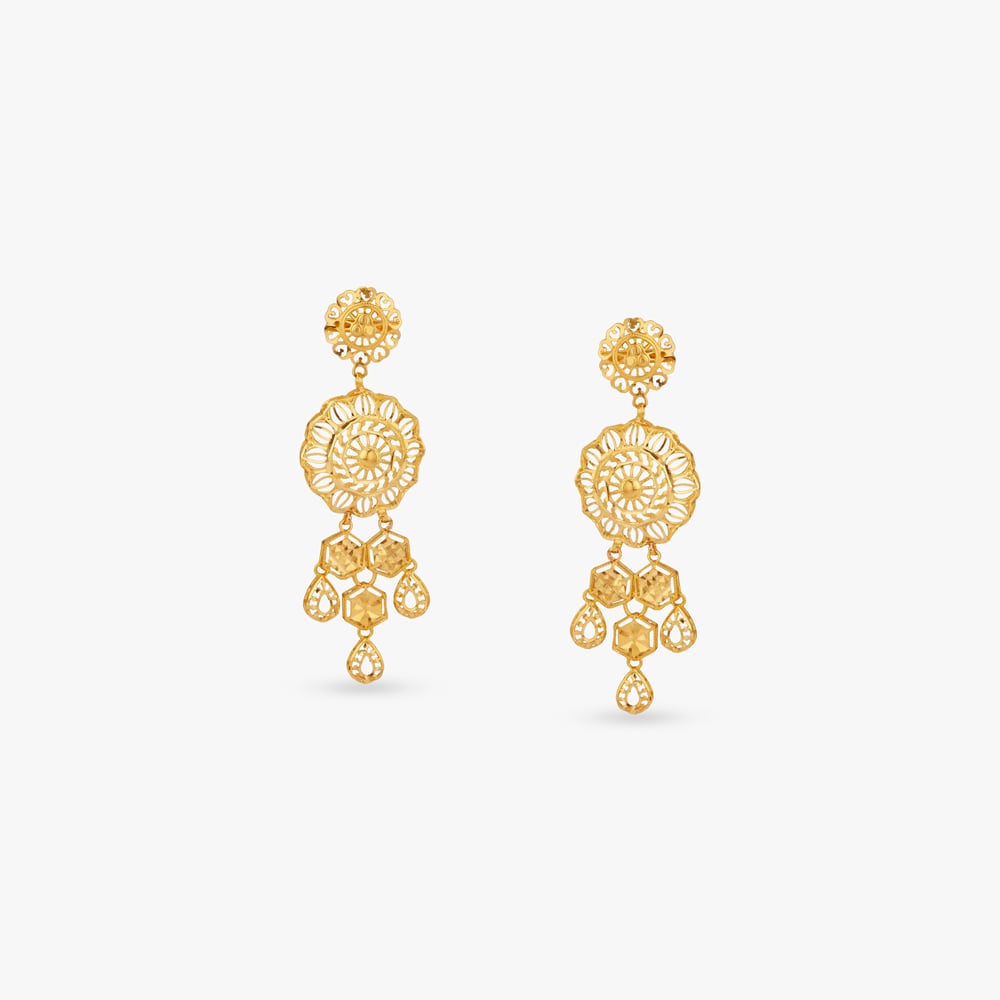 Floral Drop Earrings,,hi-res image number null