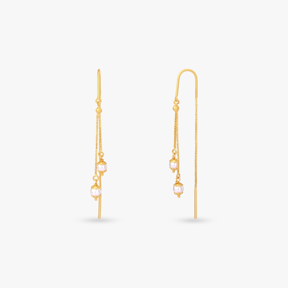 Delicate Swing Gold Hoop Earrings,,hi-res image number null