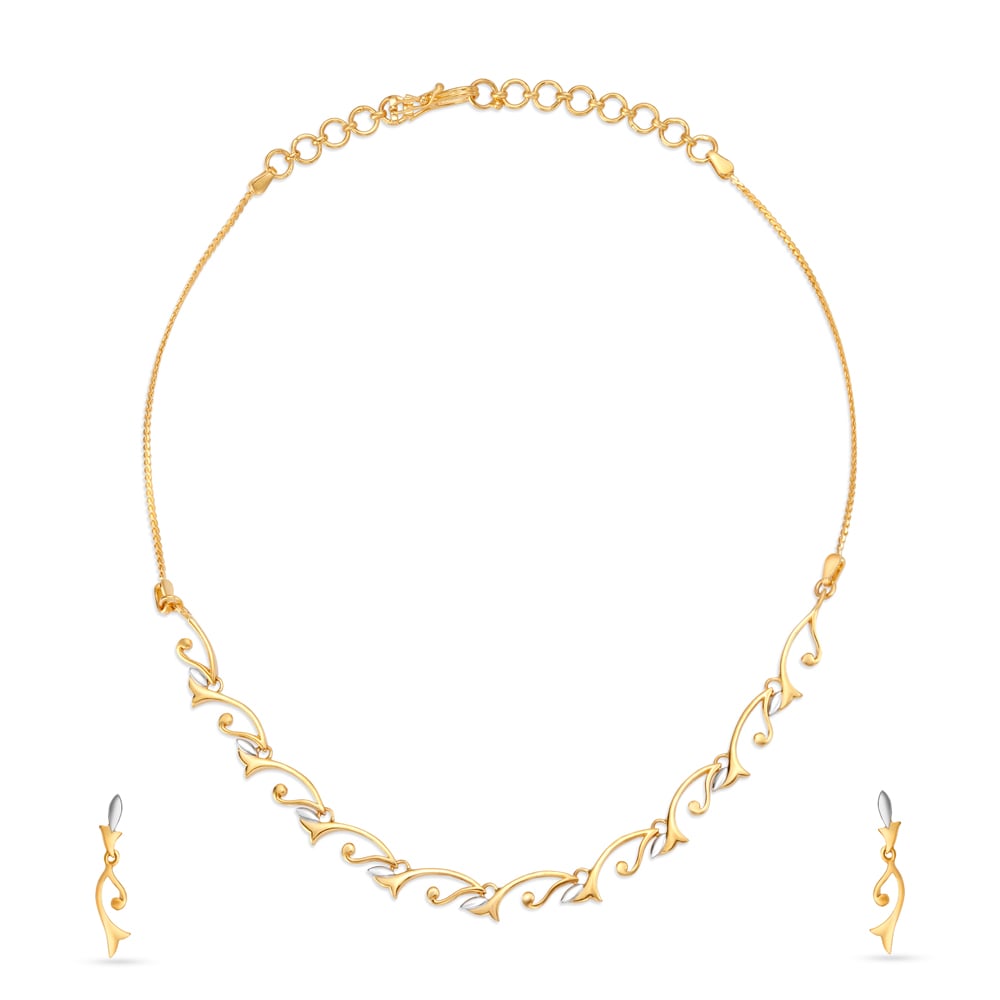 Striking Gold Necklace Set,,hi-res image number null