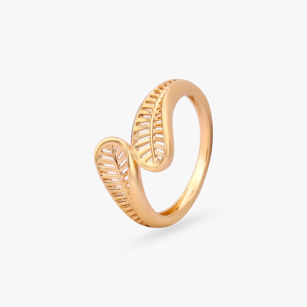 

Twin Leaf Gold Ring