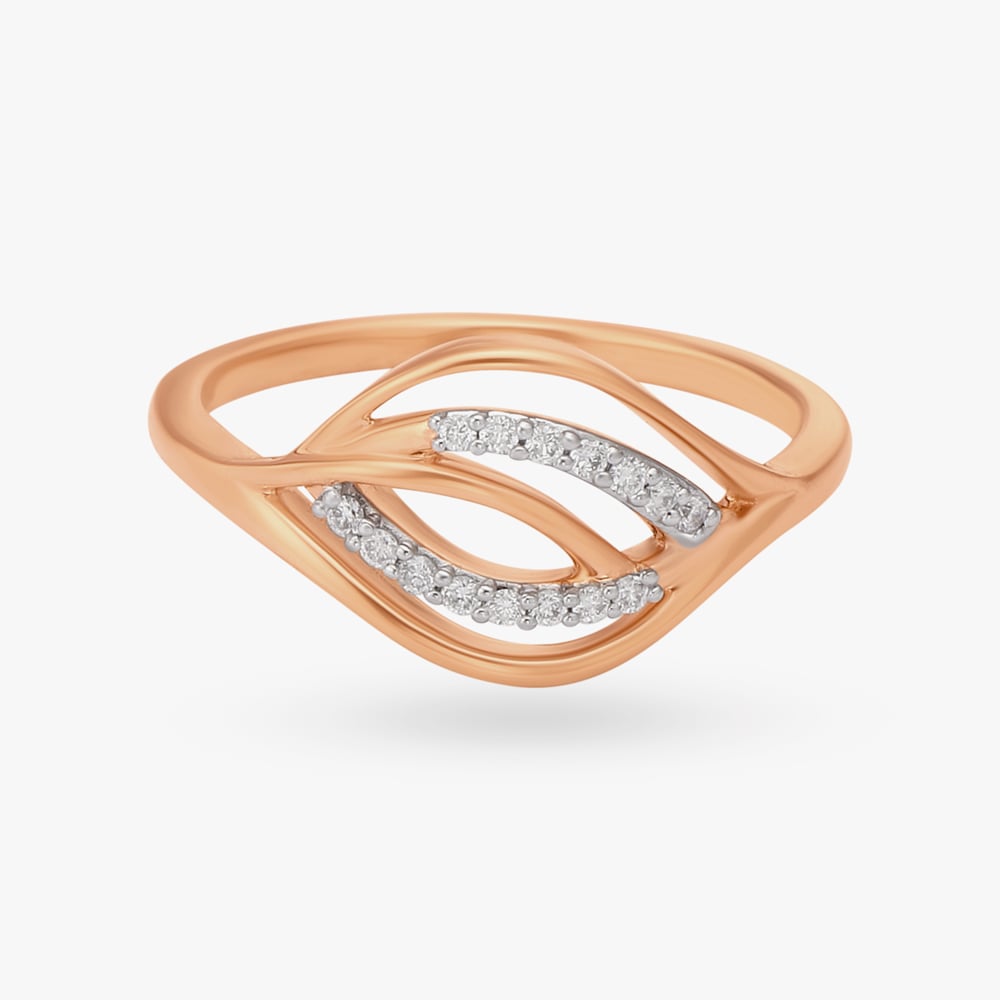 Leaf-Inspired Diamond Finger Ring,,hi-res image number null