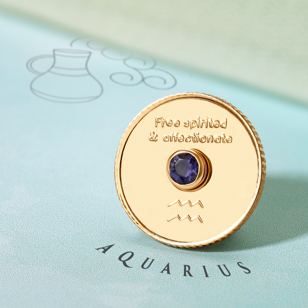 Free Spirit Aquarius Coin