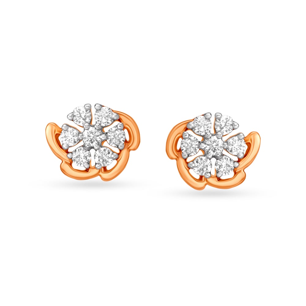 Buy Sparkling Heart Diamond Earrings Online in India | Perrian