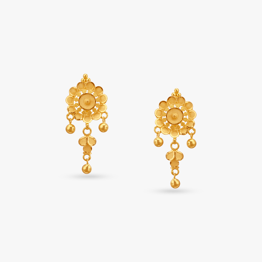 Floral Drape Gold Necklace Set,,hi-res image number null