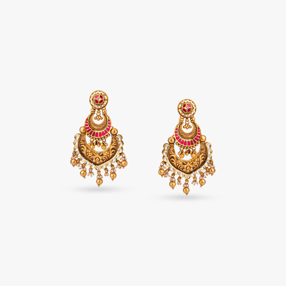 22 Karat Yellow Gold Floral Pendant Necklace Set,,hi-res image number null