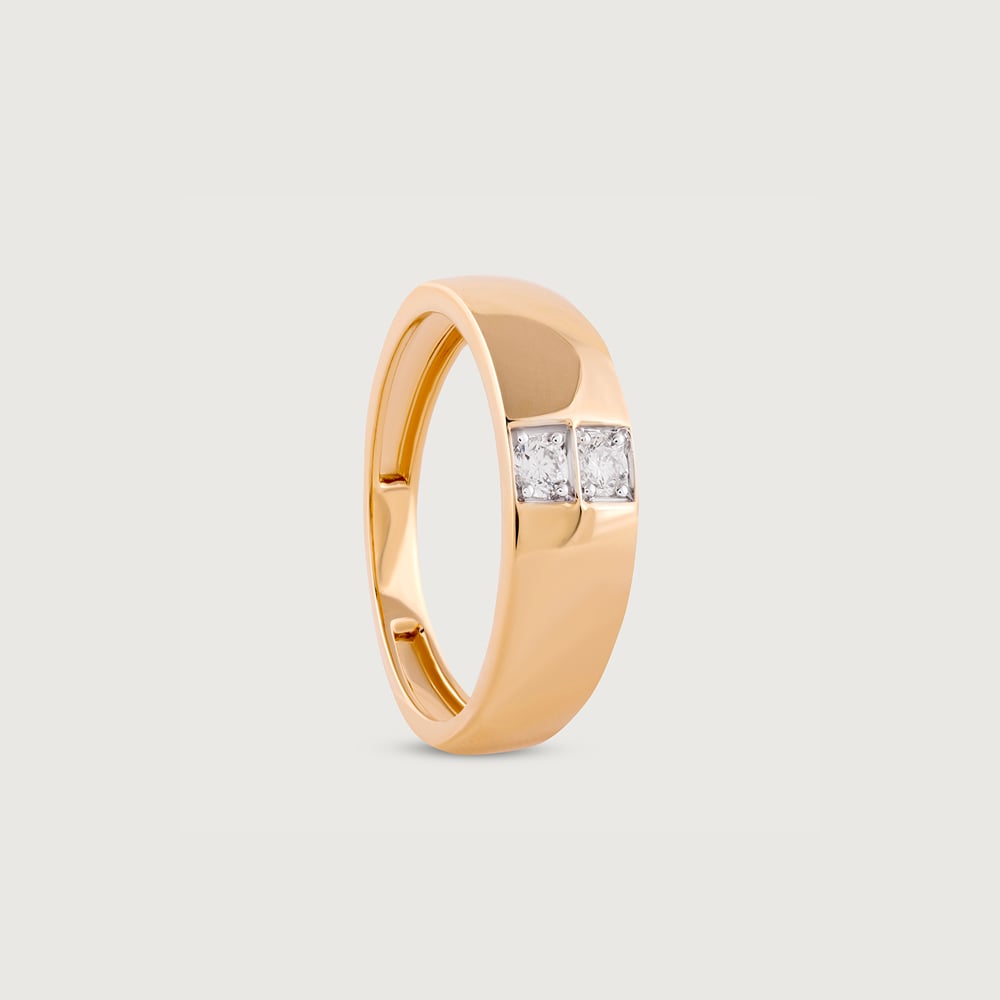 Sparkle Love Gold & Diamond Finger Ring for Men,,hi-res image number null