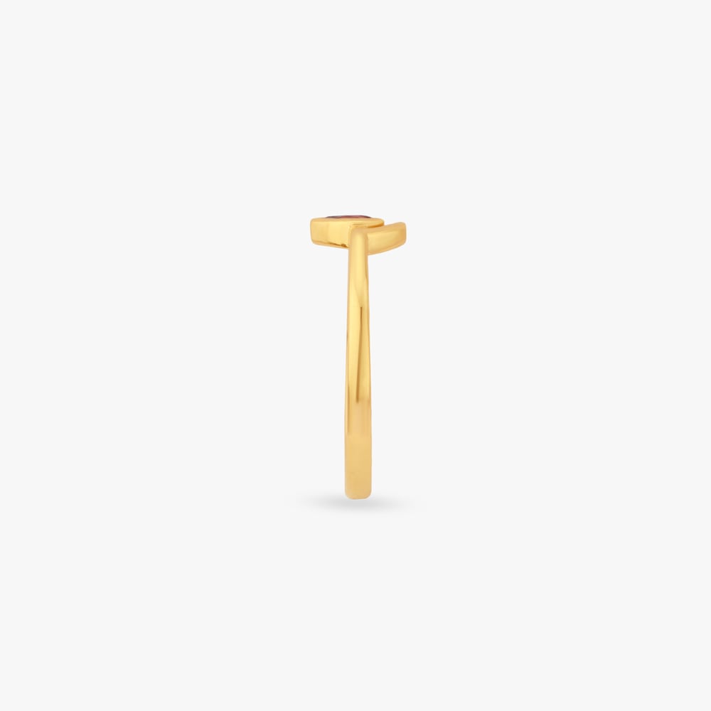 Serene Petal Gold Ring,,hi-res image number null