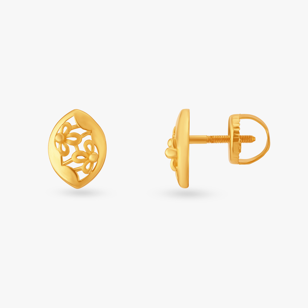 Gilded Simplicity Gold Stud Earrings,,hi-res image number null