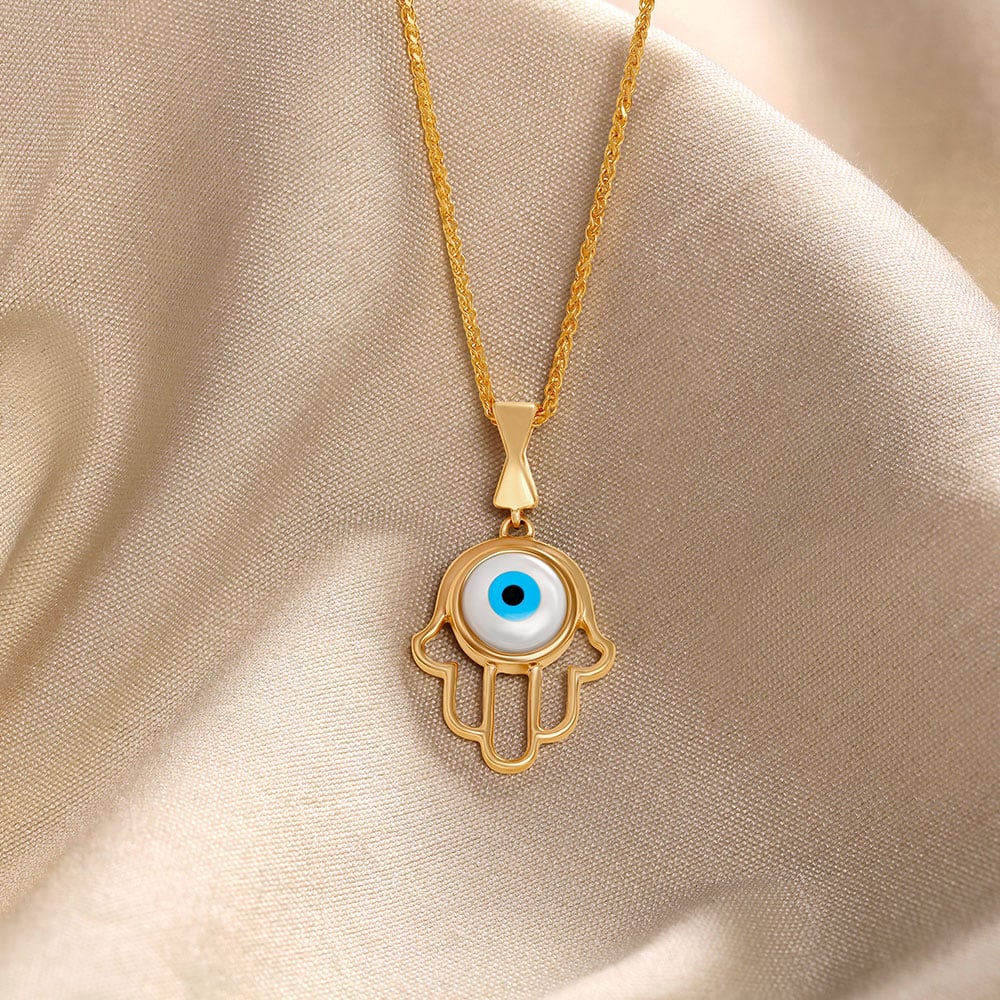 Detailed Evil Eye and Hamsa Hand Pendant,,hi-res image number null