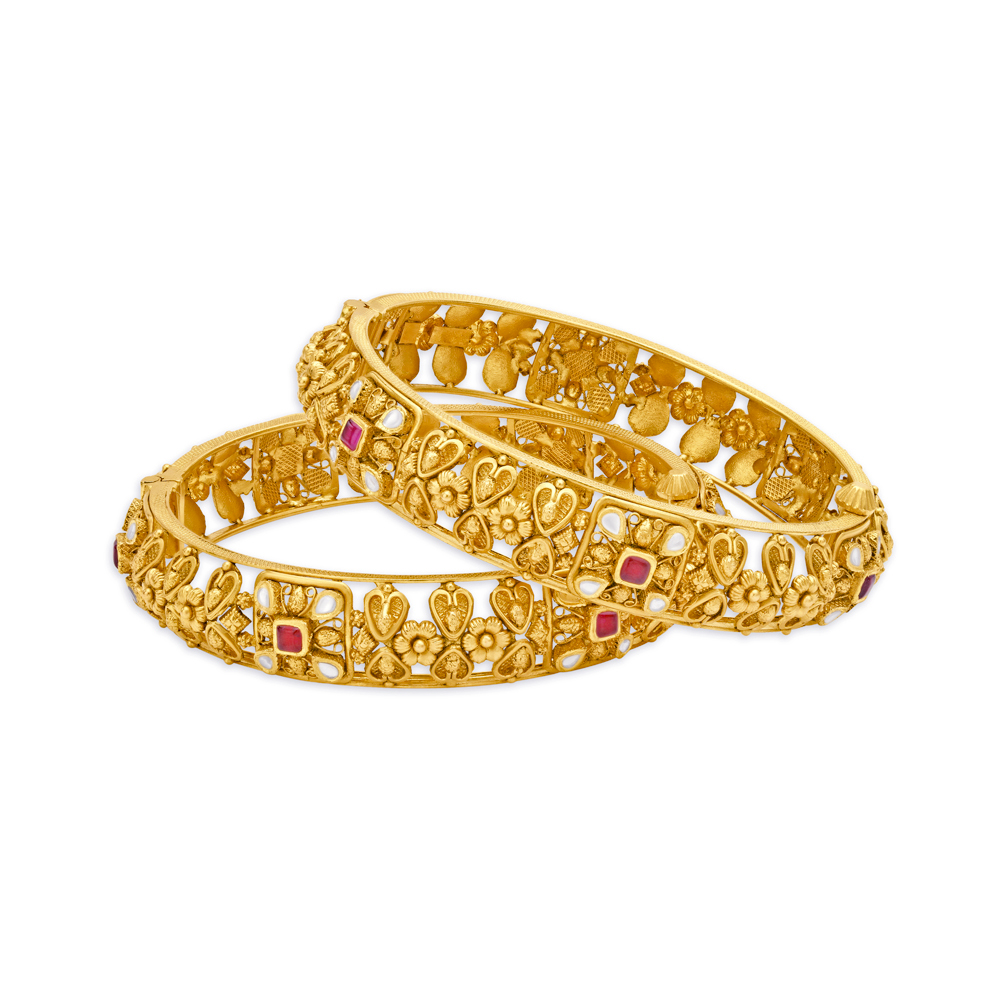 Royal Antique Gold Bangle,,hi-res image number null