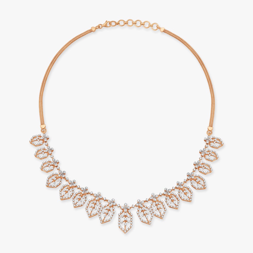 Luminous Leaflets Diamond Necklace,,hi-res image number null