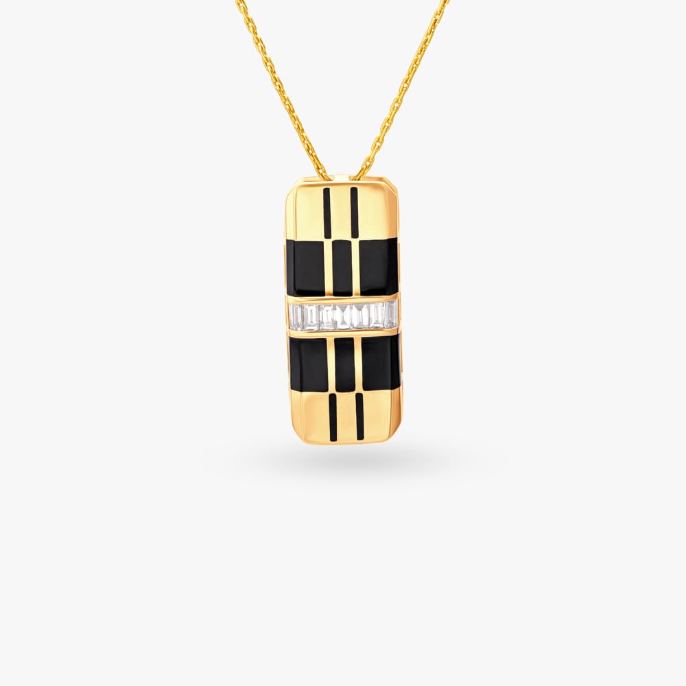 Geometric Charm Diamond Pendant for Men,,hi-res image number null