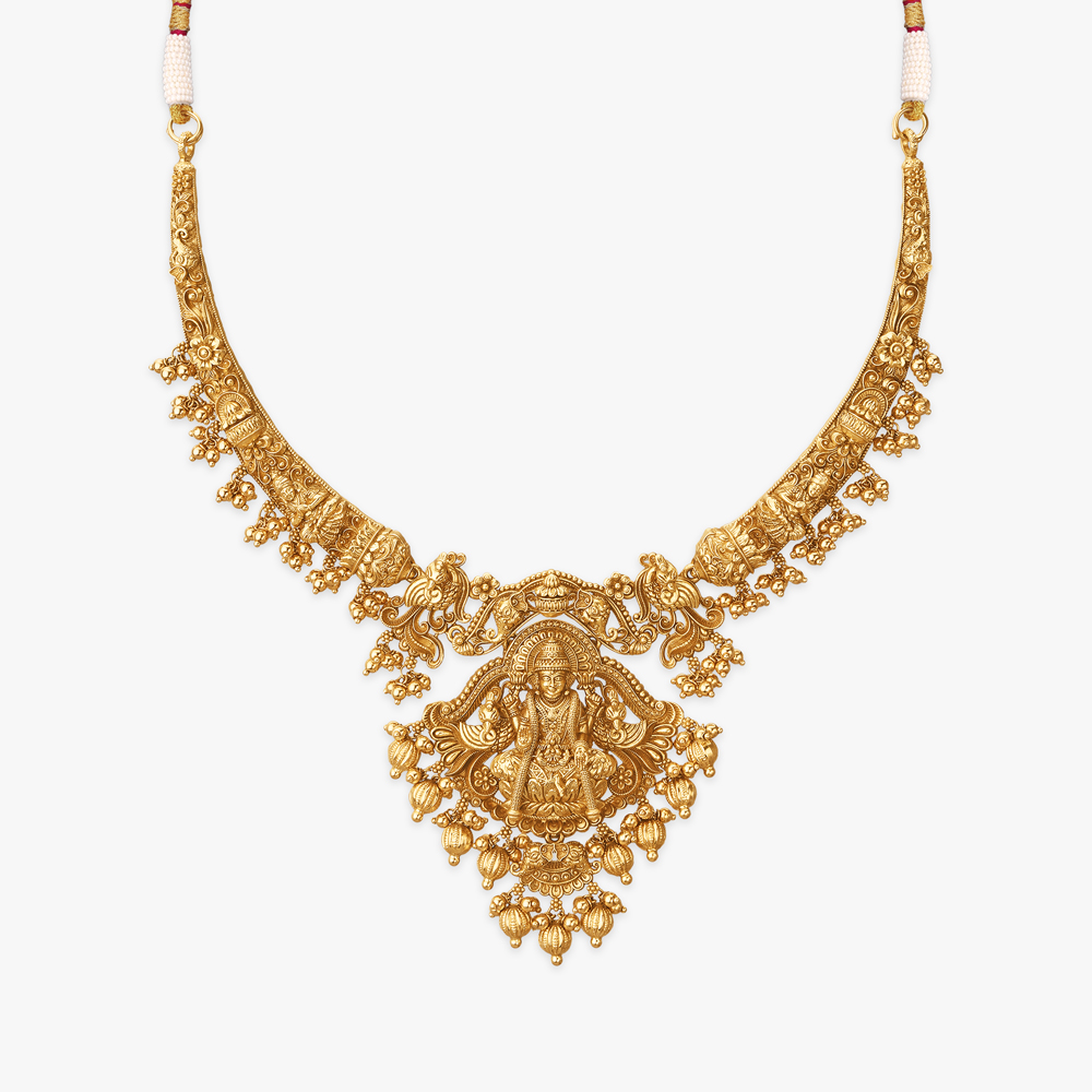 Radiant Lakshmi Gold Necklace Set,,hi-res image number null