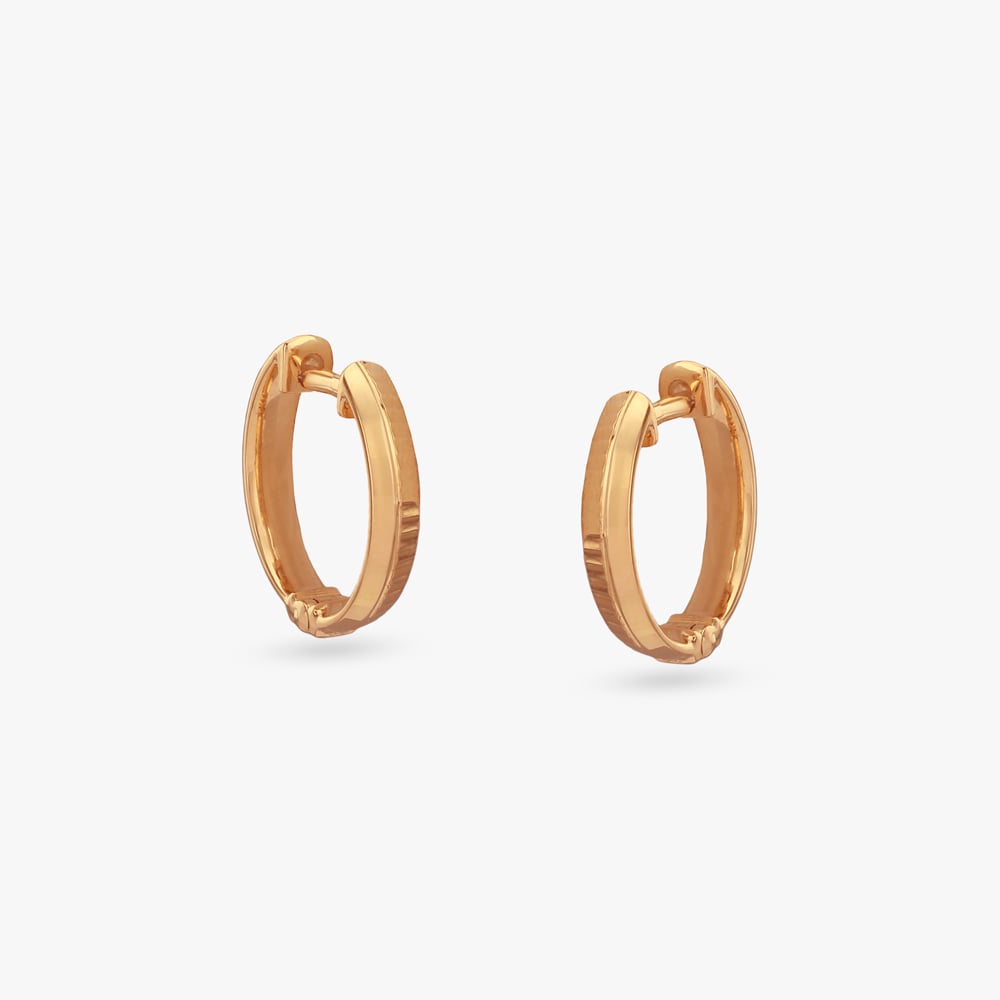 

Quiet Edge Gold Hoop Earrings