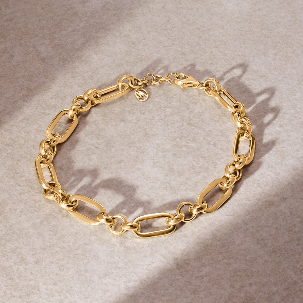 Bold Interlink 18KT Gold Bracelet,,hi-res image number null