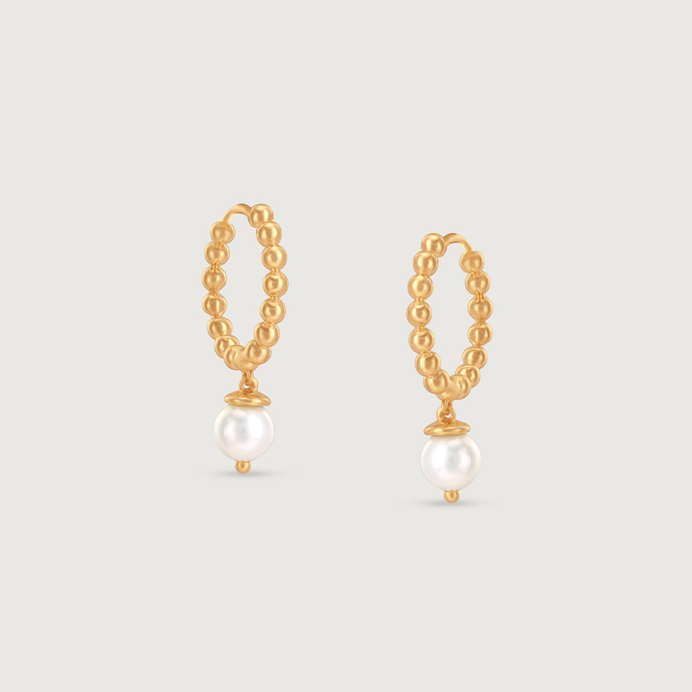 Playful Bubbly Pearl Hoop Earrings,,hi-res image number null