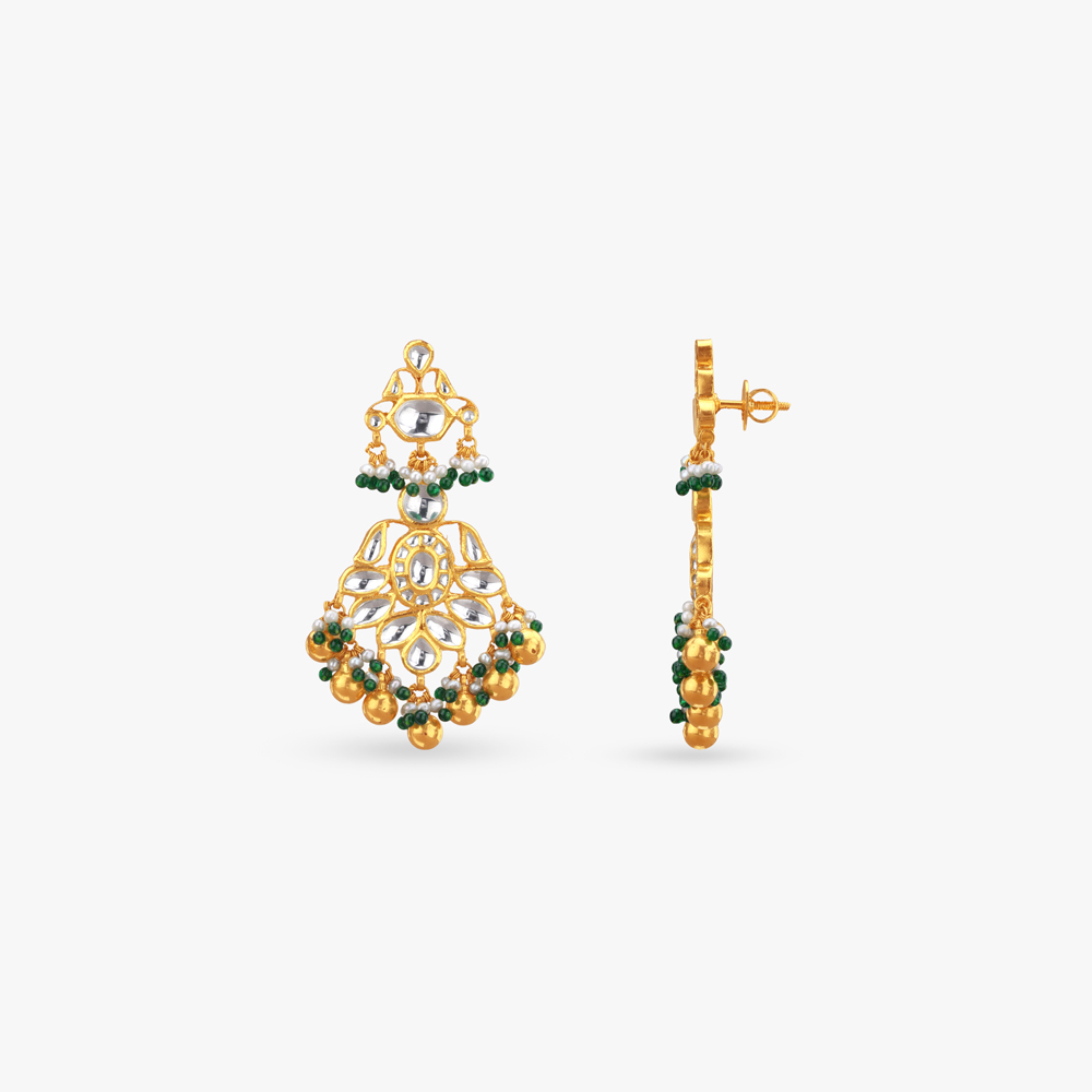 Raindrop Royalty Gold Necklace set,,hi-res image number null