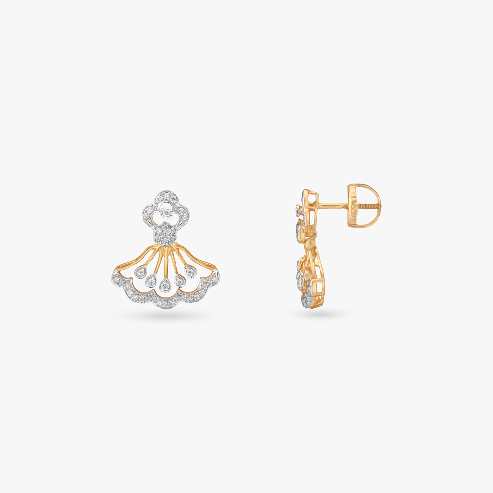Celeste Flare Diamond Drop Earrings,,hi-res image number null
