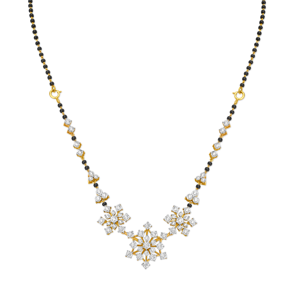 Marvellous Floral Diamond Mangalsutra,,hi-res image number null
