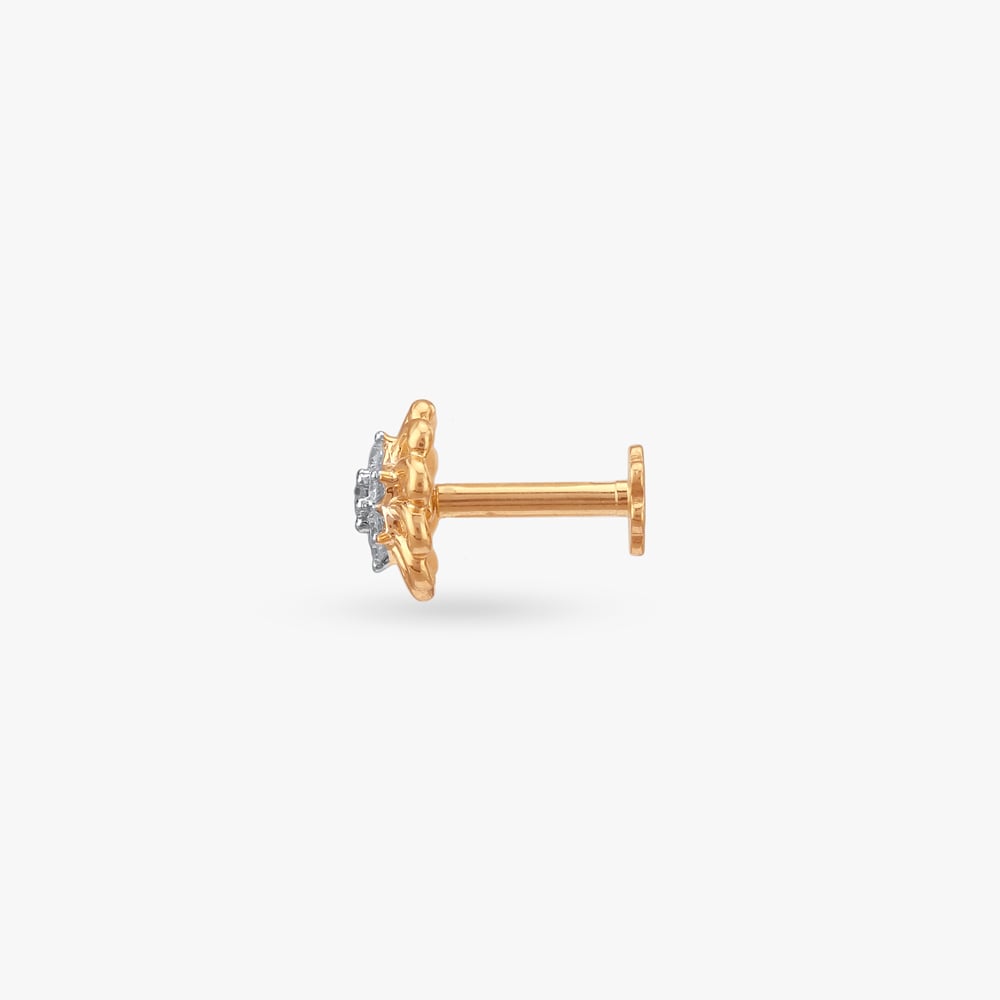 Bloom Beam Diamond Nose Pin,,hi-res image number null