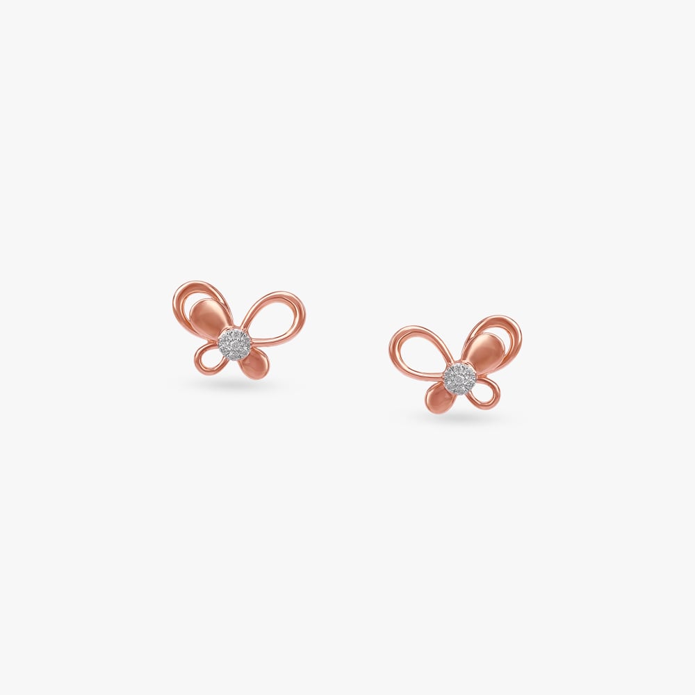 Twilight Wings Diamond Stud Earrings,,hi-res image number null