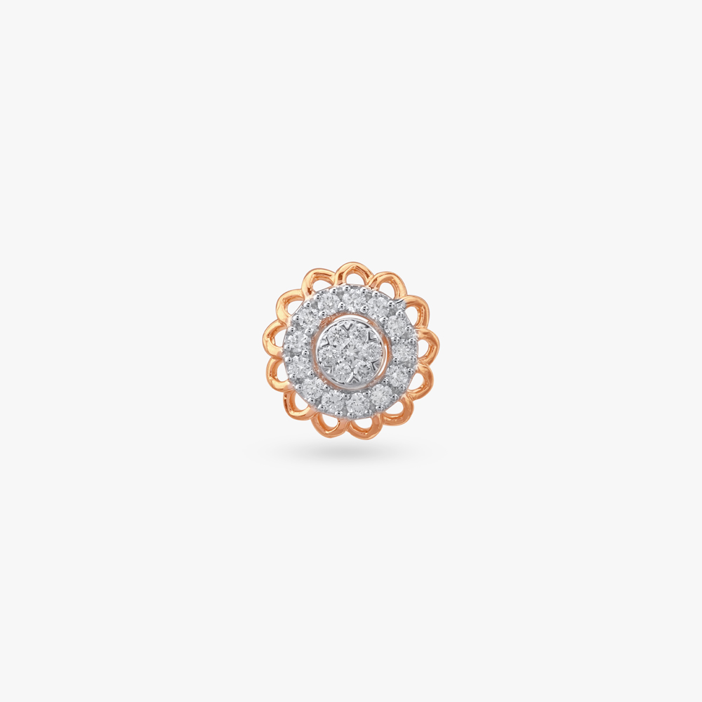 Lattice Bloom Diamond Nose Pin,,hi-res image number null