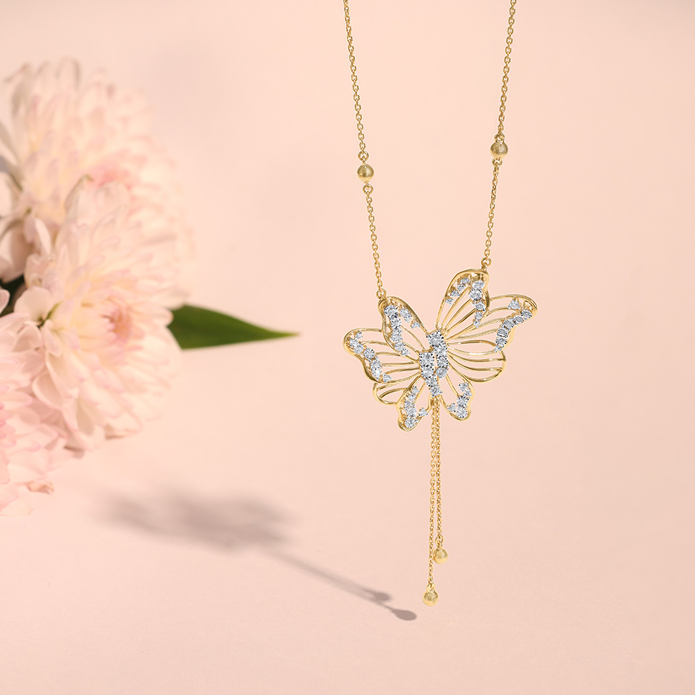 Butterfly Whispers Diamond Necklace,,hi-res image number null