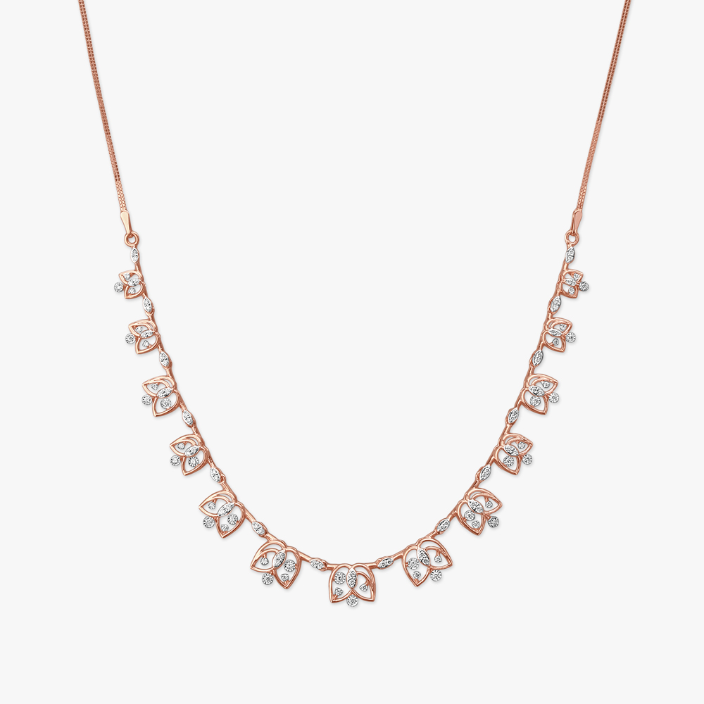 Floral Cascade Diamond Necklace Set,,hi-res image number null