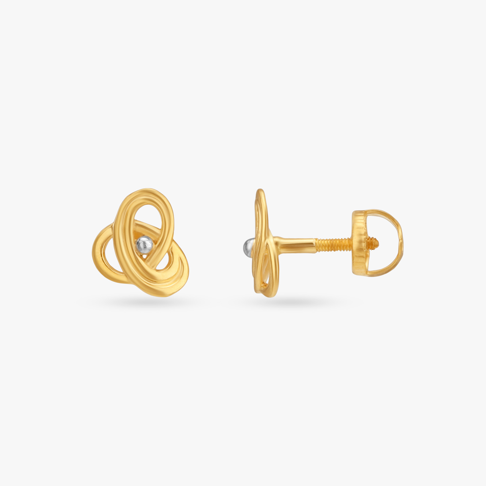 Play Loop Gold Stud Earrings for Kids,,hi-res image number null