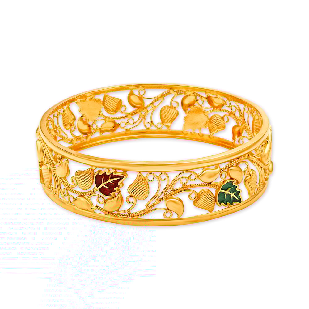 

Floral Filigree Gold Bangle