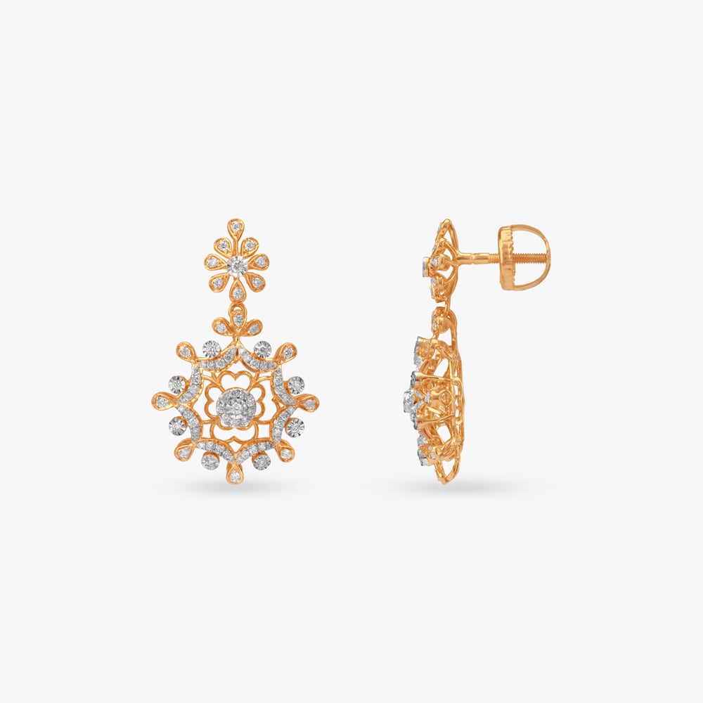 Sculpted Aura Diamond Pendant and Earrings set,,hi-res image number null